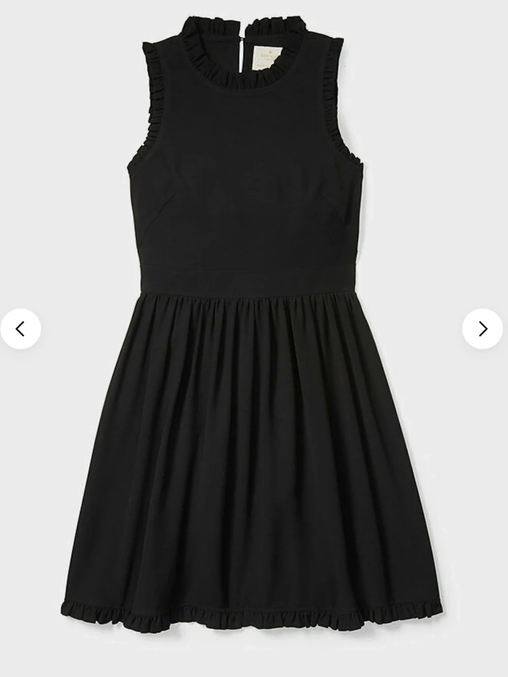 kate spade ruffle fit and flare dress Kate Spade Womens Black Ruffle V Neck Fit and Flare Dress Size 0 Cocktail Party